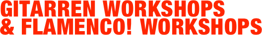 
GITARREN WORKSHOPS 
& FLAMENCO! WORKSHOPS